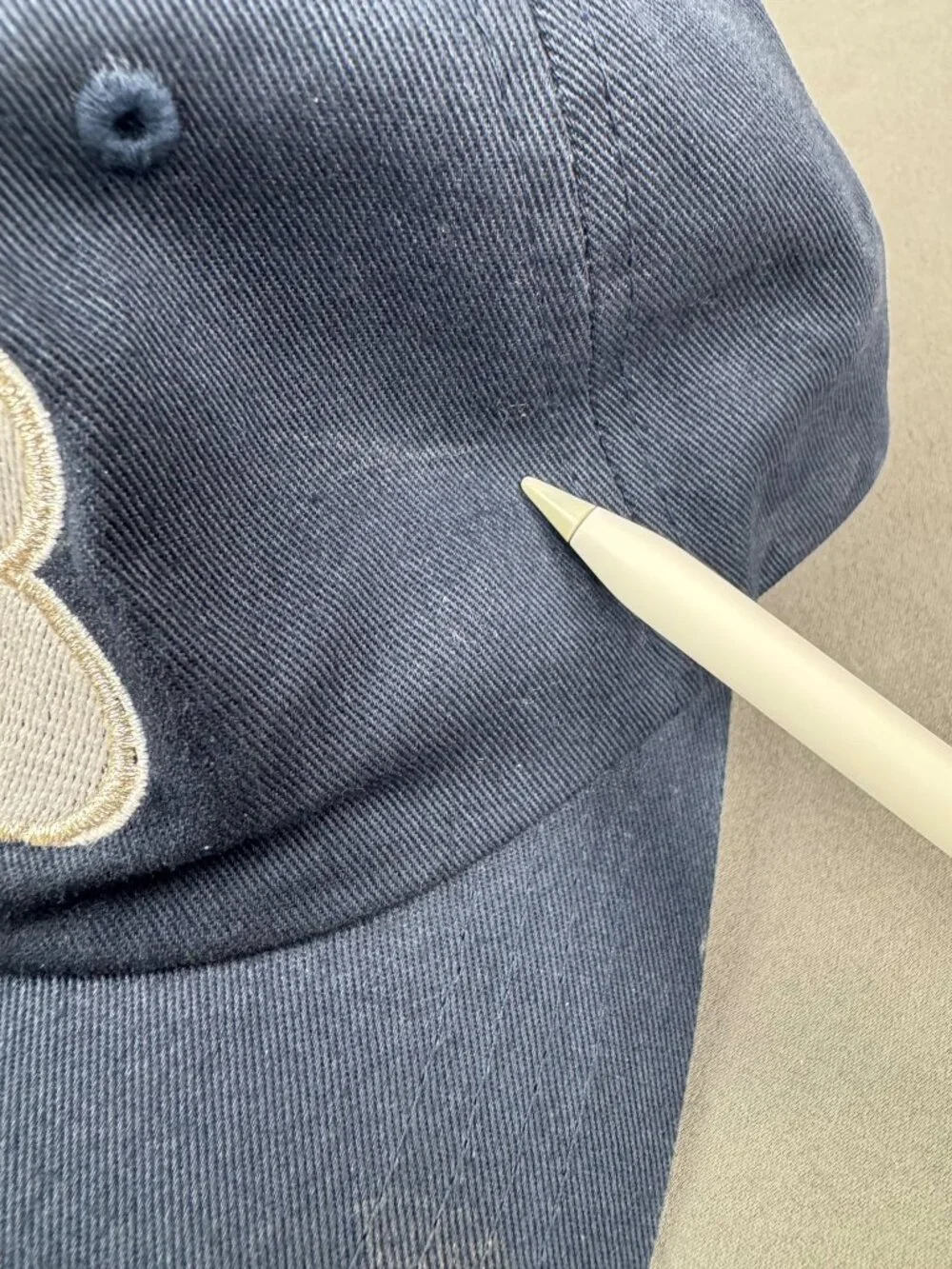 Barry Manilow B Logo Embroidered Navy Strapback Hat 100% Cotton Soft Rock